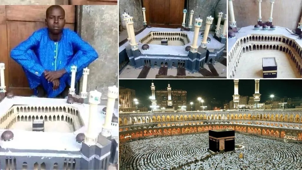 15-year-old talented boy recreates Mecca's main mosque with cartons in Maiduguri (Photos) | Intel Region